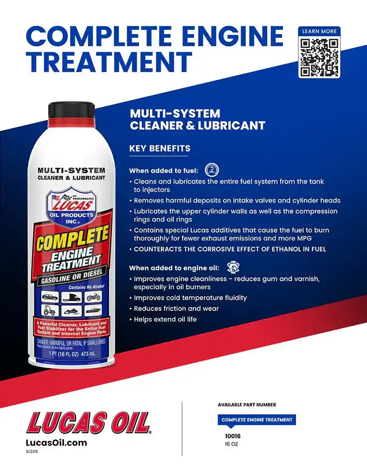 Lucas Oil 10016 Complete Engine Treatment Additive 1