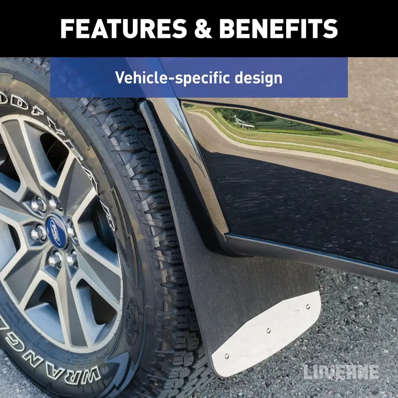 Luverne Rubber Mud Guards – 12" X 23" Dual-Flap Design For Chevrolet Silverado & Gmc Sierra (Model #251443) 1