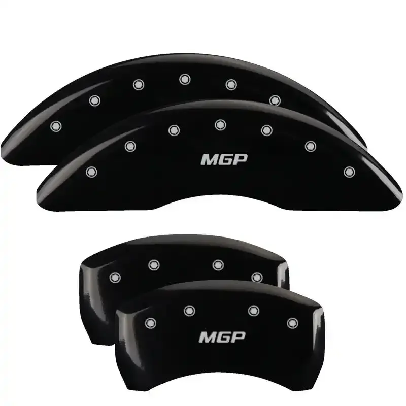 Mgp Engraved 4-Piece Caliper Cover Set – Front & Rear, Matte Black Finish With Silver Accent 1