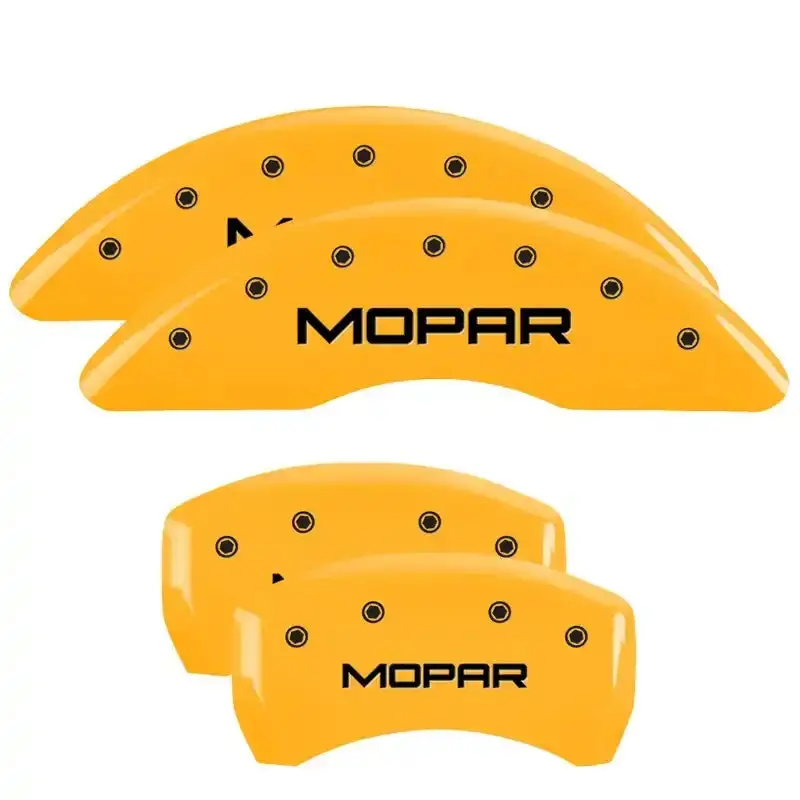 Mgp Engraved 4-Piston Caliper Covers – Yellow Finish With Black Charcoal Accents For 2002 Jeep Grand Cherokee 1