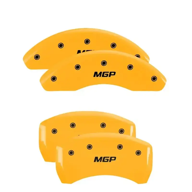 Mgp Engraved Caliper Covers – Yellow Finish With Black Char For 2005 Audi A6 Quattro 1