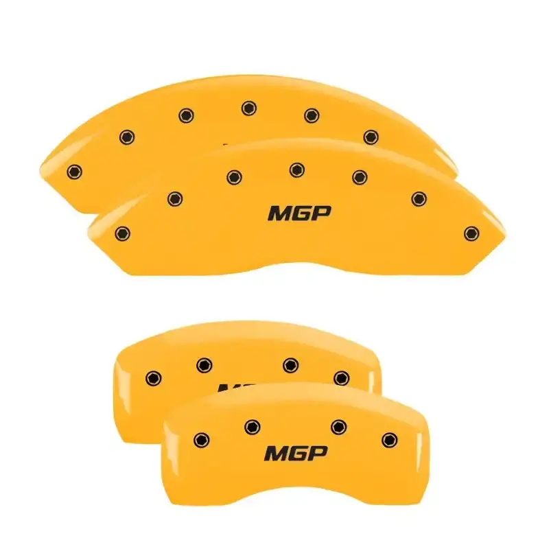 Mgp Yellow-Engraved 4-Piston Caliper Covers – Front And Rear Set 1