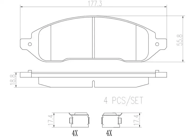 Premium Disc Brake Pad Set – Vehicle-Specific Replacement Braking Components 1