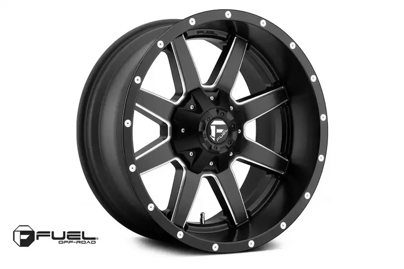 Rough Country Fuel One Series Maverick Wheel – 20X9.0-Inch Gloss Black Machined Finish 1