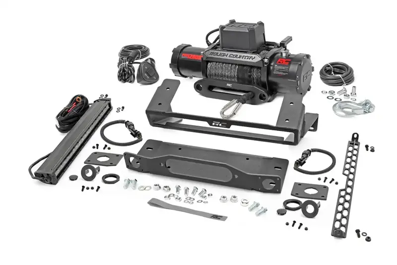 Rough Country Winch Mounting Plate – Heavy-Duty Steel Bracket For Front Bumper Installation 1