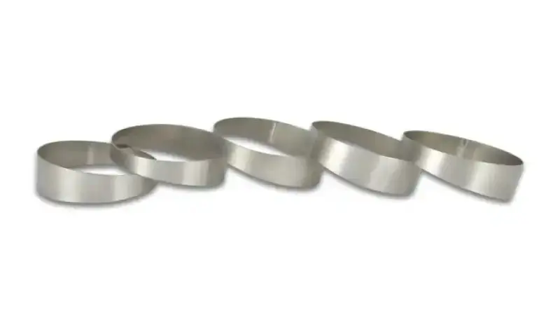 Vibrant Titanium Exhaust Pie Cuts – 3-Inch Outer Diameter, 5-Piece Set 1